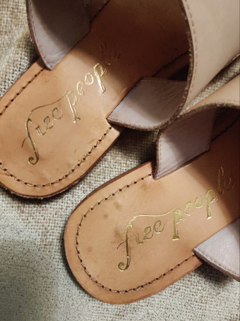 Free People Sant Antoni Slide Natural Sandals Size 7.5 (38) - Picture 4 of 13